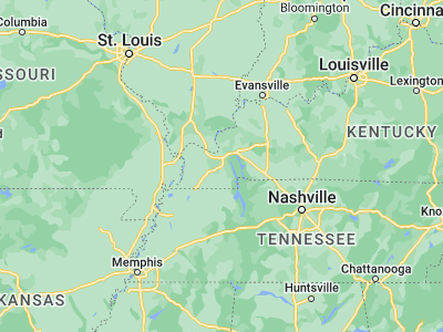 Map showing location of Benton (36.85728, -88.35032)