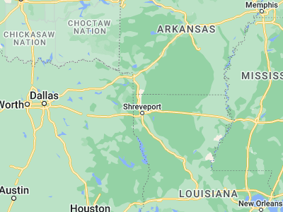 Map showing location of Benton (32.69487, -93.74185)
