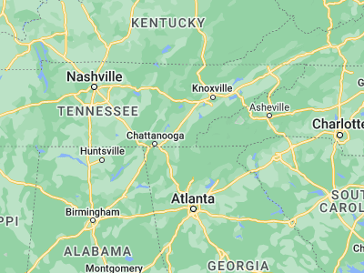 Map showing location of Benton (35.17424, -84.65355)
