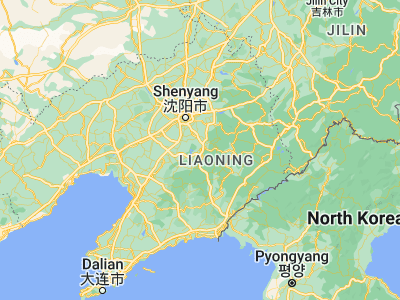 Map showing location of Benxi (41.28861, 123.765)
