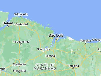 Map showing location of Bequimão (-2.44889, -44.7825)
