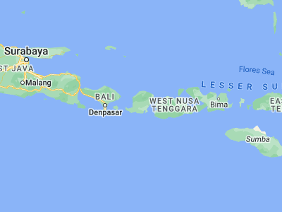 Map showing location of Beraim (-8.7068, 116.3396)