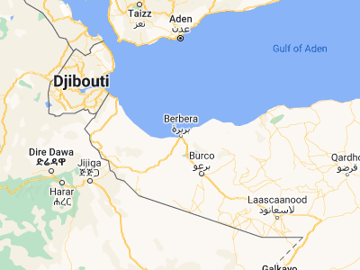 Map showing location of Berbera (10.43959, 45.01432)