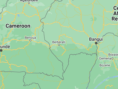 Map showing location of Berbérati (4.26116, 15.79216)