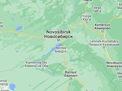Map showing location of Berdsk (54.7551, 83.0967)