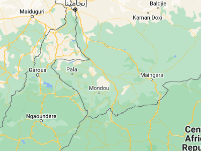 Map showing location of Béré (9.3202, 16.1552)