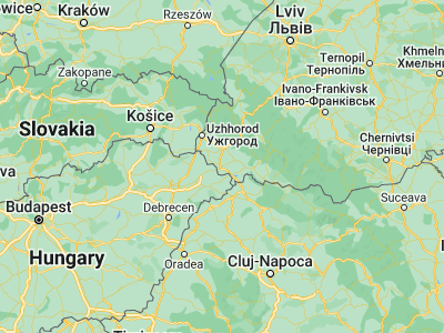 Map showing location of Berehove (48.20555, 22.64418)