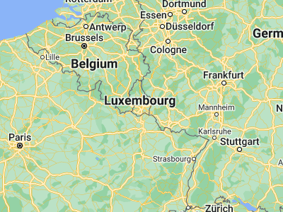 Map showing location of Béreldange (49.65694, 6.1275)