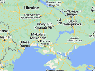 Map showing location of Bereznehuvate (47.30783, 32.84993)