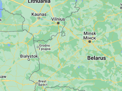 Map showing location of Berëzovka (53.72143, 25.49927)