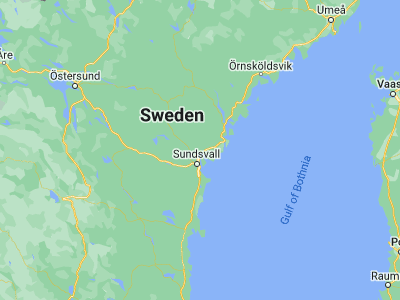 Map showing location of Bergeforsen (62.53333, 17.38333)