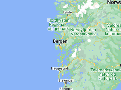 Map showing location of Bergen (60.39299, 5.32415)