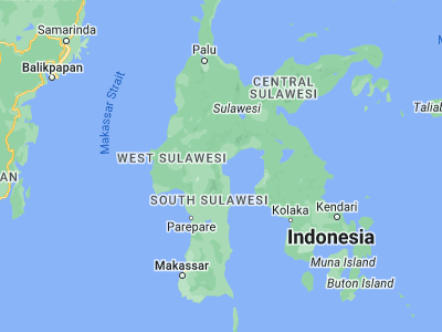 Map showing location of Beringinjaya (-3.0072, 120.2057)