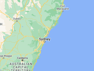 Map showing location of Berkeley Vale (-33.35, 151.43333)