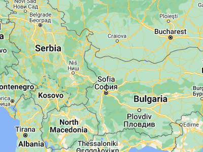 Map showing location of Berkovitsa (43.23611, 23.12583)