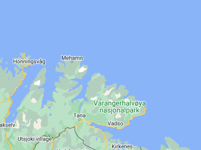 Map showing location of Berlevåg (70.85778, 29.08636)