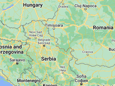 Map showing location of Berlişte (44.98667, 21.46306)