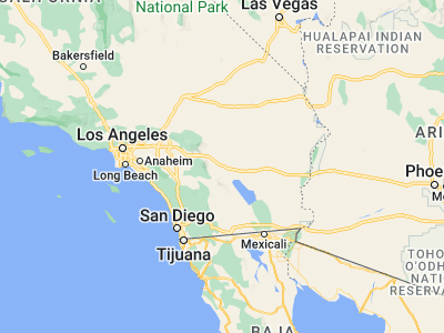 Map showing location of Bermuda Dunes (33.7428, -116.28918)