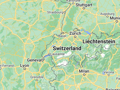 Map showing location of Bern (46.94809, 7.44744)