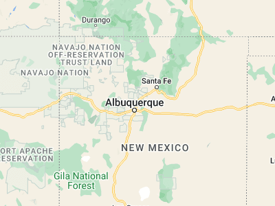 Map showing location of Bernalillo (35.30004, -106.55114)