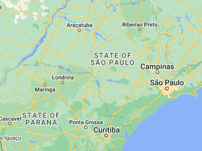 Map showing location of Bernardino de Campos (-23.01306, -49.47417)