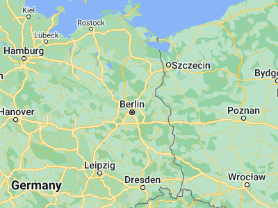 Map showing location of Bernau bei Berlin (52.67982, 13.58708)