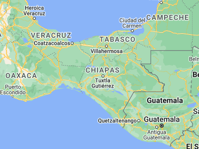 Map showing location of Berriozábal (16.79925, -93.27249)