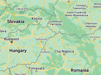 Map showing location of Berveni (47.75, 22.46667)