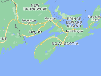 Map showing location of Berwick (45.05015, -64.73208)