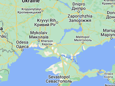 Map showing location of Beryslav (46.84152, 33.42838)