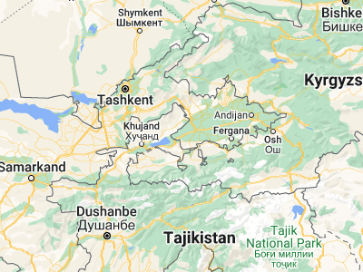 Map showing location of Beshariq (40.43583, 70.61028)