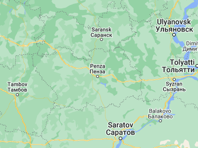 Map showing location of Bessonovka (53.30968, 45.04069)