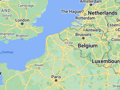 Map showing location of Béthune (50.53333, 2.63333)