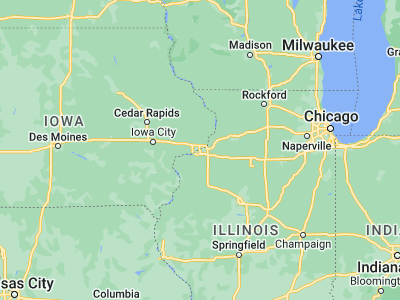 Map showing location of Bettendorf (41.52448, -90.51569)