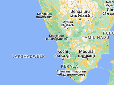 Map showing location of Beypore (11.18333, 75.81667)