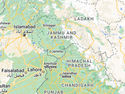 Map showing location of Bhadarwāh (32.97941, 75.71723)