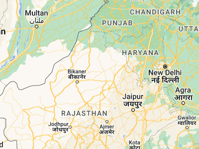 Map showing location of Bhādāsar (28.31506, 74.28836)