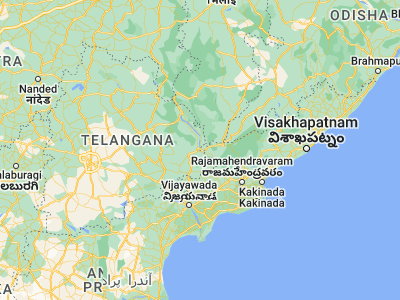 Map showing location of Bhadrāchalam (17.66667, 80.88333)
