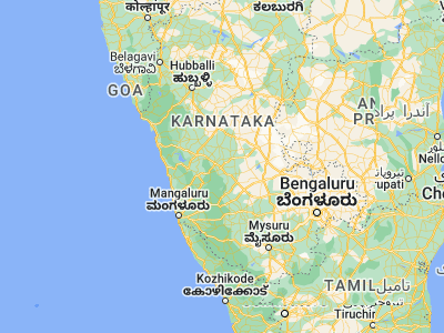 Map showing location of Bhadrāvati (13.86667, 75.71667)