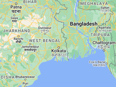 Map showing location of Bhadreswar (22.82449, 88.33842)