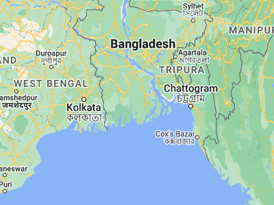 Map showing location of Bhāndāria (22.48898, 90.06273)
