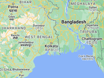 Map showing location of Bhātpāra (22.86643, 88.40113)