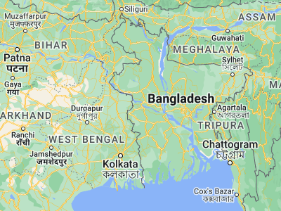 Map showing location of Bherāmāra (24.0232, 88.9925)