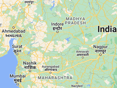 Map showing location of Bhikangaon (21.86667, 75.95)