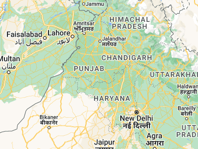 Map showing location of Bhīkhi (30.06114, 75.53433)