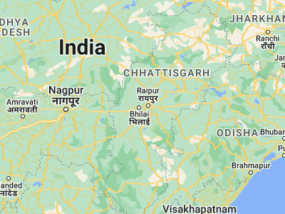 Map showing location of Bhilai (21.21667, 81.43333)