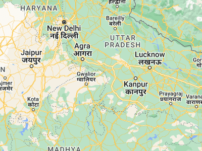 Map showing location of Bhind (26.56672, 78.78728)
