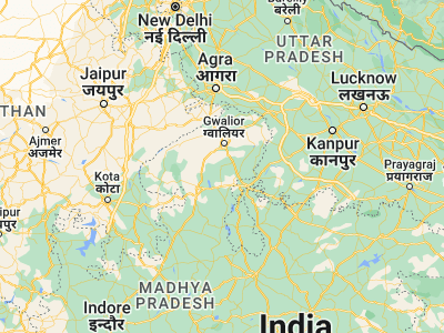 Map showing location of Bhitarwār (25.79239, 78.11077)