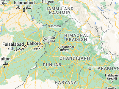 Map showing location of Bhogpur (31.55442, 75.64271)