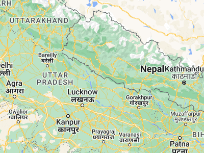 Map showing location of Bhojpur (27.93565, 81.77555)